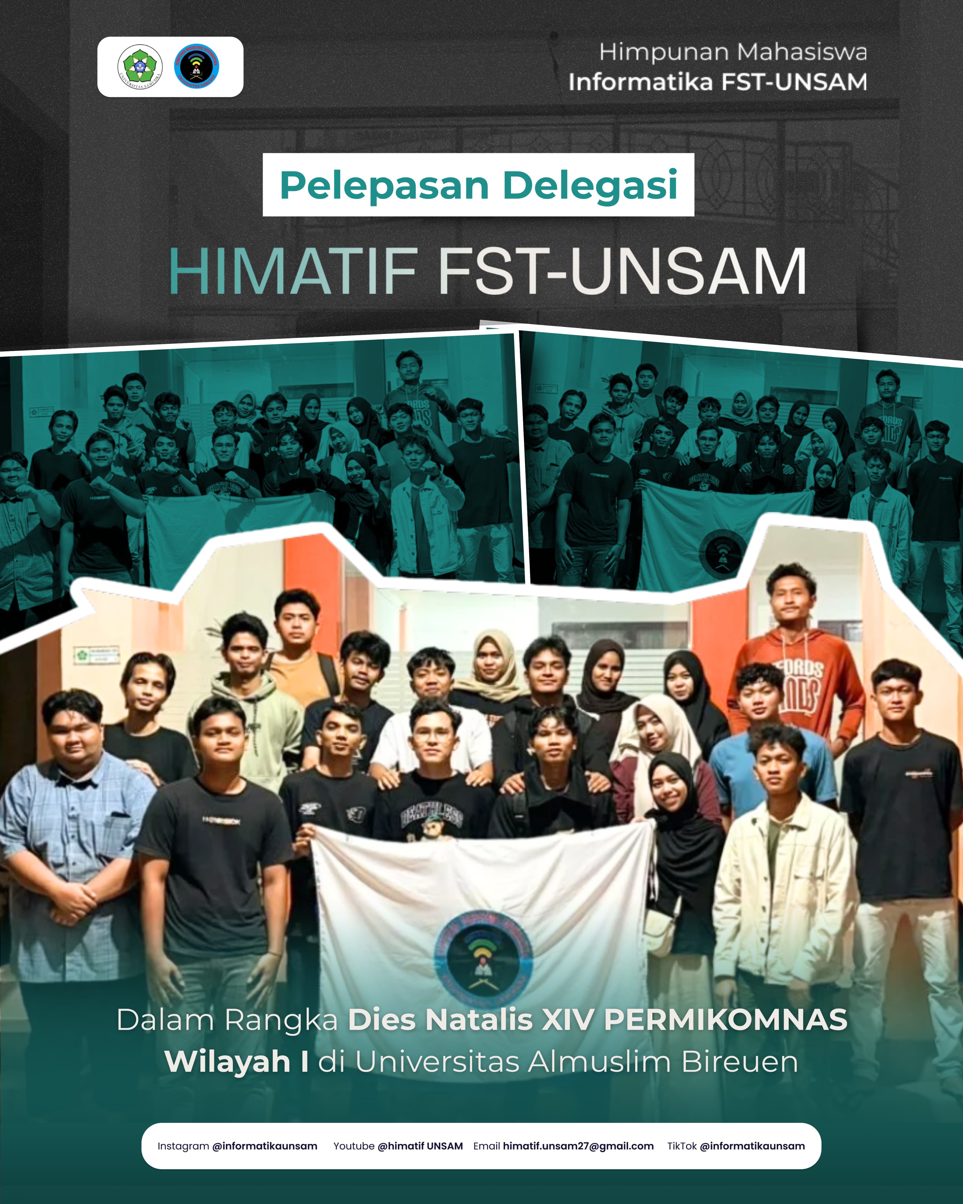 Pelepasan Delegasi HIMATIF FST-UNSAM Menghadiri Dies Natalis PERMIKOMNAS Wilayah 1